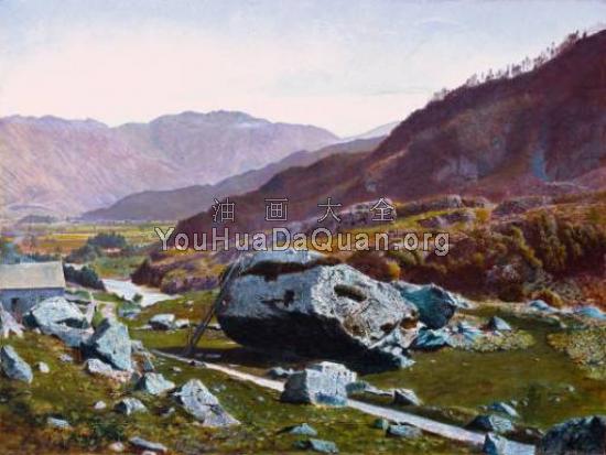 Bowder Stone Borrowdale - 约翰·阿特金森·格里姆肖